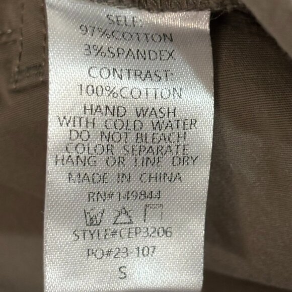 Adora Los Angeles Low-Rise Straight Cargo Pants- Khaki Tannish Olive- Size Small - Picture 9 of 15